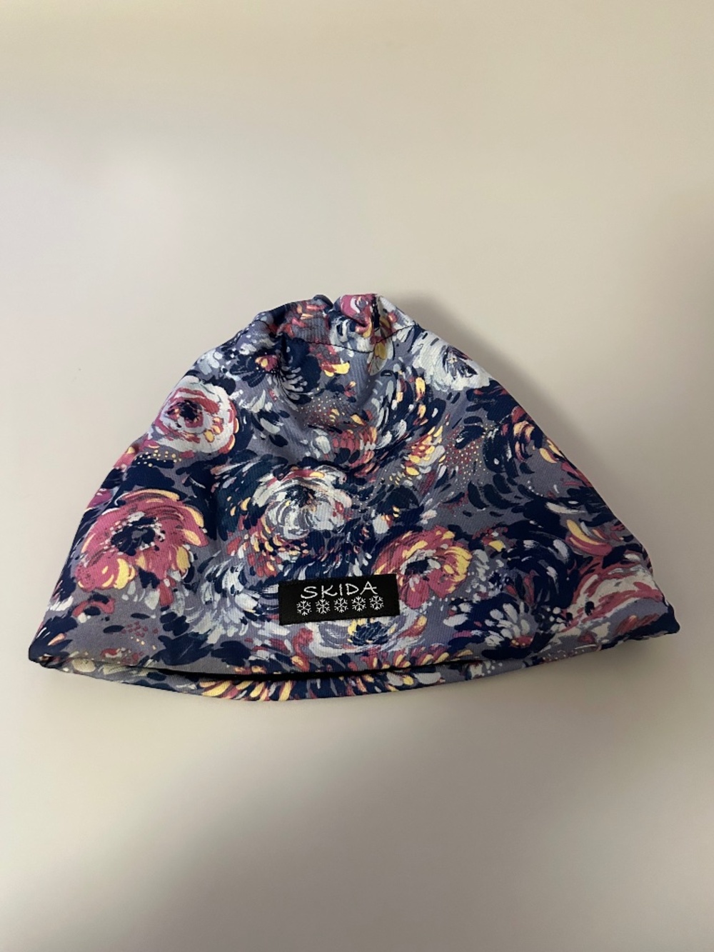 Skida Nordic Fleece Lined Hat - Purple Floral Swirls